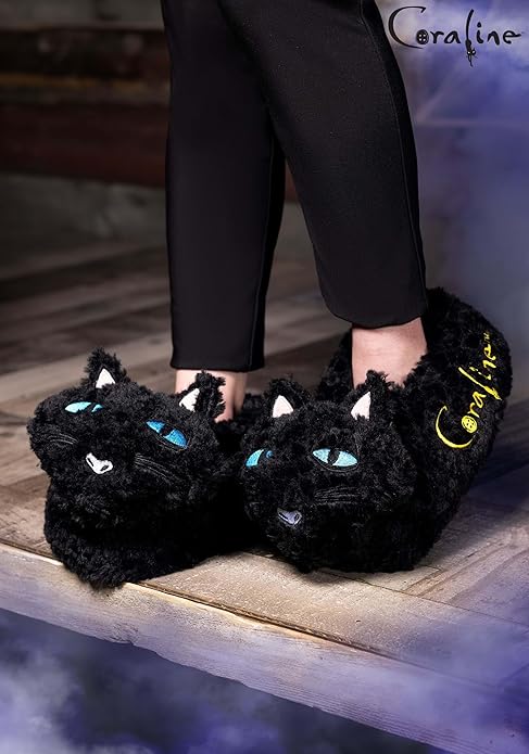 Coraline Cat Adult Slippers